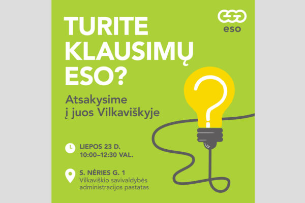 ESO kviečia Vilkaviškio gyventojus į gyvus susitikimus su specialistais