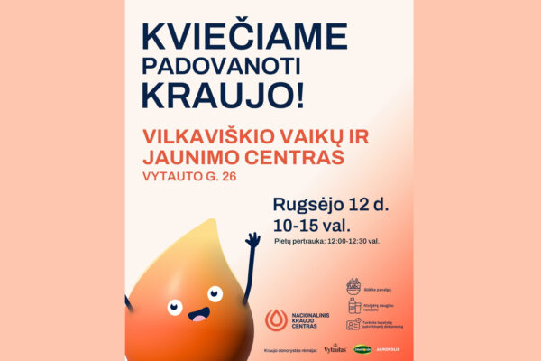 Kviečia į kraujo donorystės akciją